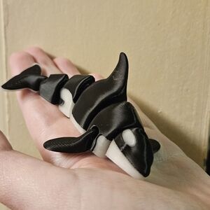 3D printed glowing orca